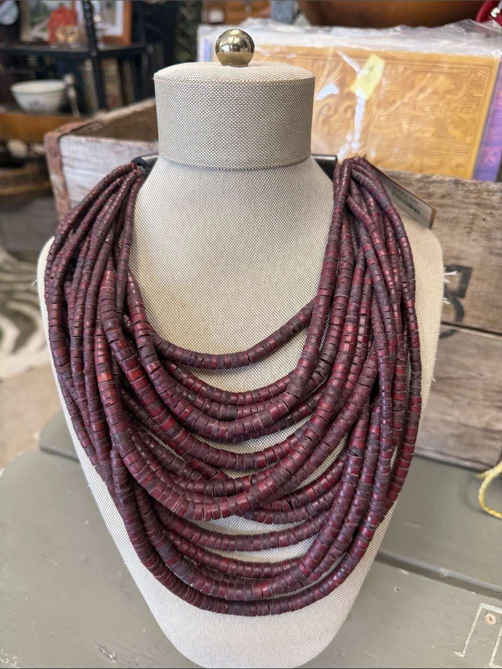 Gerda Lynggaard for Monies coconut shell & horn necklace